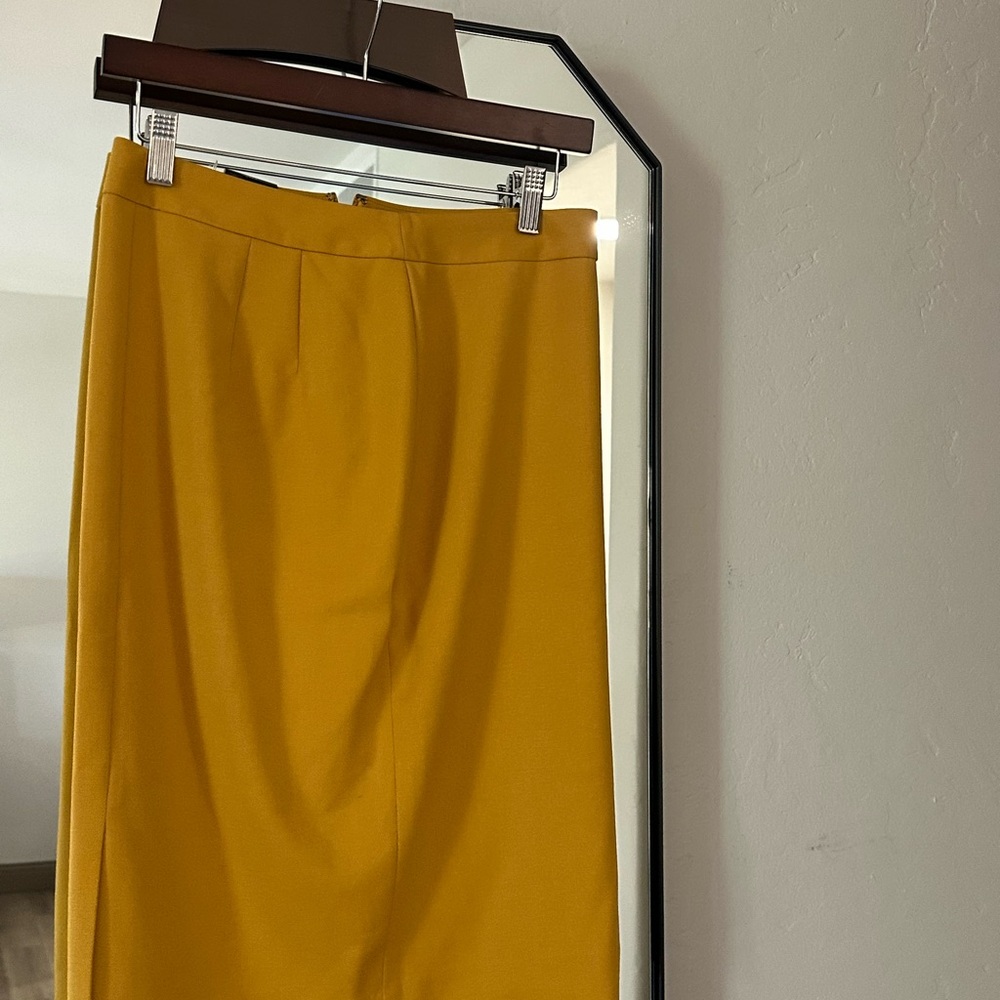 The Limited Mustard Pencil Skirt